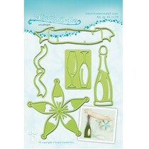Poinçonnage et modèles de gaufrage Lea'bilitie, bouteille de champagne et des verres