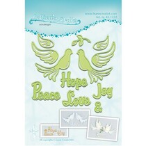 Taglio e stencil goffratura Lea'bilitie, 2 uccelli