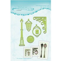 Cutting and embossing stencils Lea'bilitie, lantern and clock