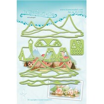 Stanz- und Prägeschablonen, Lea'bilitie, Landschaft mit Häuser