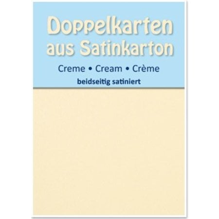 KARTEN und Zubehör / Cards 5 Satin double cards A6, cream, satin on both sides