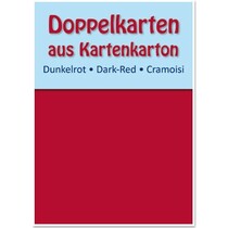 10 cartes doubles A6, rouge foncé, 250 g / m²