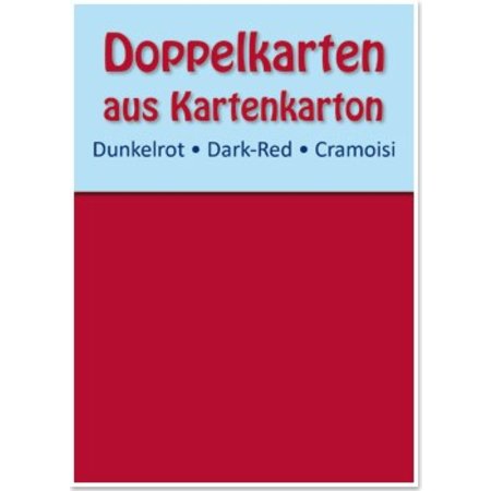 KARTEN und Zubehör / Cards 10 dobbeltværelser kort A6, mørk rød, 250 g / kvm