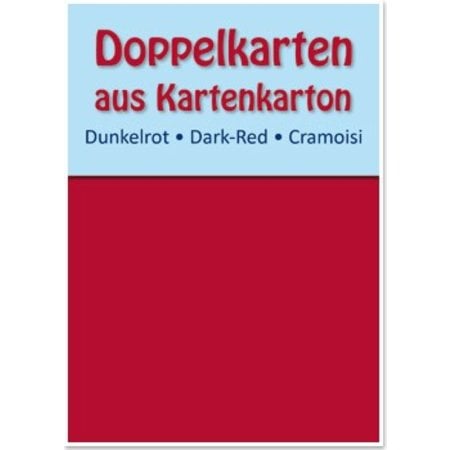 KARTEN und Zubehör / Cards 10 double cards A6, dark red, 250 g / sqm