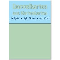10 double cards A6, light green, 250 g / sqm