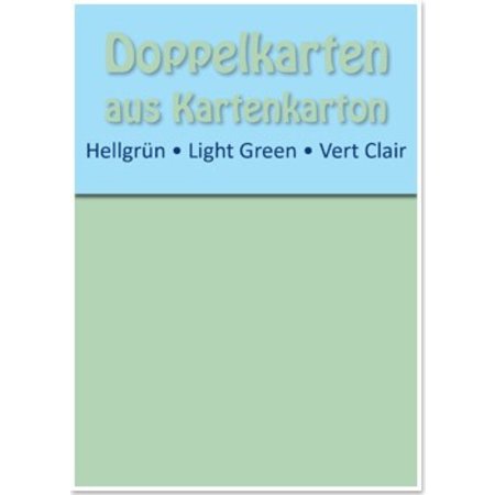 KARTEN und Zubehör / Cards 10 cartes doubles A6, vert clair, 250 g / m²