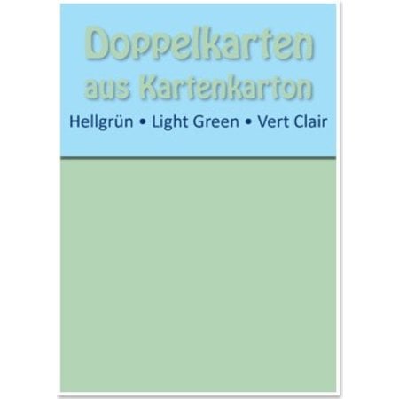KARTEN und Zubehör / Cards 10 double cards A6, light green, 250 g / sqm