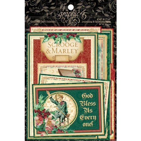 Graphic 45 NUEVO Gráfico 45 A Christmas Carol Ephemera Tarjetas