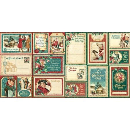 Graphic 45 NEW Graphic 45 A Christmas Carol Ephemera Kaarten