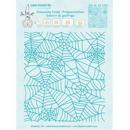 Leane Creatief - Lea'bilities Embossing Folder: Spinnewebe pattern