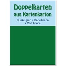 10 carte doppie A6, verde scuro, 250 g / mq