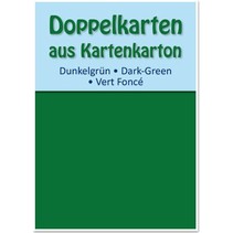 10 double cards A6, dark green, 250 g / sqm