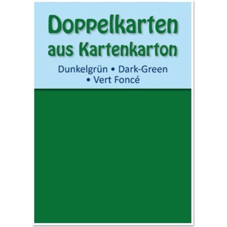 KARTEN und Zubehör / Cards 10 carte doppie A6, verde scuro, 250 g / mq