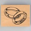 Stempel / Stamp: Holz / Wood Wooden stempel, gifteringer, 40 x 60 mm