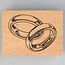 Stempel / Stamp: Holz / Wood Wooden stempel, vielsesringe, 40 x 60 mm