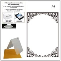 A4 embossing folders: oval frame