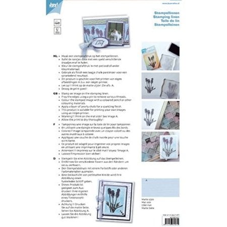 BASTELZUBEHÖR / CRAFT ACCESSORIES Linge de Stamp, blancs, A5, 10 feuilles