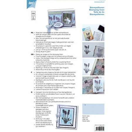 BASTELZUBEHÖR / CRAFT ACCESSORIES Stempel linnen, wit, A5, 10 vel