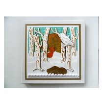 Corte e de estampagem estênceis, árvores