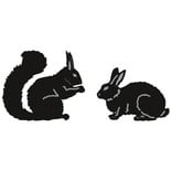 Marianne Design Stanz- und Prägeschablonen, Tiny's Animals, Eichhörnchen und Hase