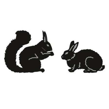 Marianne Design Stanz- und Prägeschablonen, Tiny's Animals, Eichhörnchen und Hase