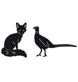 Marianne Design Kutte og prege sjablonger, Tiny er dyr, Fox og Pheasant