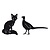 Marianne Design Taglio e goffratura stencil, di minuscoli animali, Fox e fagiano