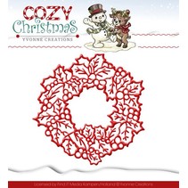 Cutting and embossing stencils, Yvonne Creations, Christmas wreath