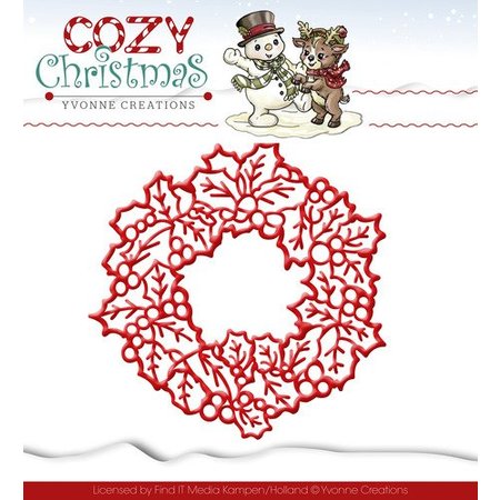 Yvonne Creations Cutting and embossing stencils, Yvonne Creations, Christmas wreath