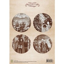 Decoupage A4 sheet Christmas vintage children