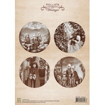 Knipvel A4 Kerst vintage kinderen