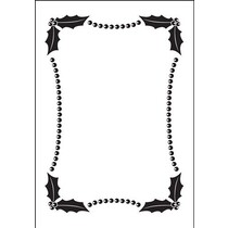 Prägefolder: Embossing Folder, Weihnachten Zierrahmen (150x105mm)