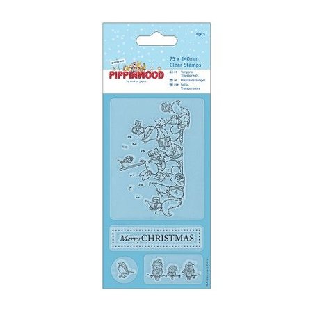 Stempel / Stamp: Transparent Tampon transparent, Pippi Bois de Noël
