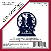 Poinçonnage et gaufrage modèles-namites, snowglobe avec des bonhommes de neige
