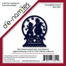 Punching and embossing templates-namites, snowglobe with snowmen