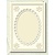 KARTEN und Zubehör / Cards 5 Passepartoutkarten mit ovalem Ausschnitt und Spitzenrand, chamois (creme)