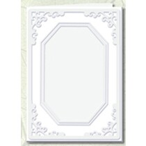 5 Passepartout cards octagonal cutout, white