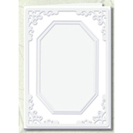 KARTEN und Zubehör / Cards 5 Passepartout cartões recorte octogonal, branco