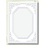 KARTEN und Zubehör / Cards 5 cartes Passepartout découpe octogonale, blanc