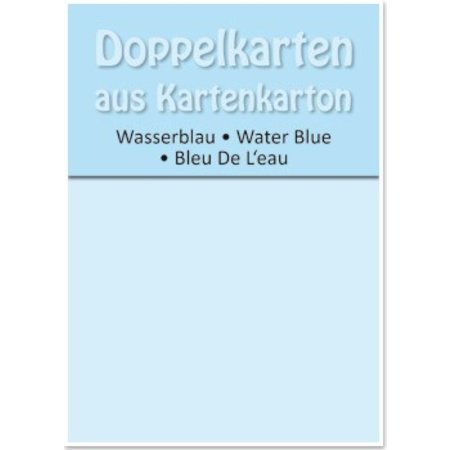 KARTEN und Zubehör / Cards 5 dobbelt kort A6, vand blå, 250 g / kvm