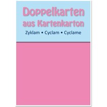5 double cards A6, zyklam, 250 g / sqm