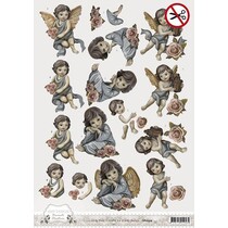 Die feuilles coupées, anges