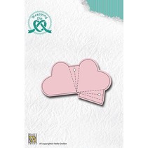Punching and embossing template for designing heart bay elks