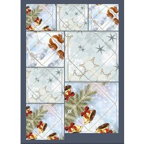 Geweldig idee! Mini enveloppen met eekhoorn, takken, klokken, ster motieven