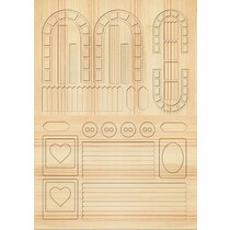 Die cut ark Gartenzaeune, trellises, lys brun