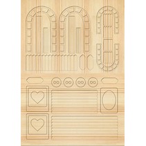 Die cut ark Gartenzaeune, espalier, lys brun