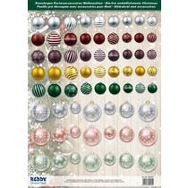 Great idea! Die cut sheets with Christmas balls of 250g card stock, A4