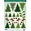 Embellishments / Verzierungen Stanzbogen mitTannebäume aus 250g Kartenkarton, Format A4 - Copy