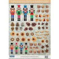 Die cut ark med nøddeknækkere, tørret frugt fra 250 g karton, A4