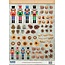 Embellishments / Verzierungen Die cut ark med nøddeknækkere, tørret frugt fra 250 g karton, A4